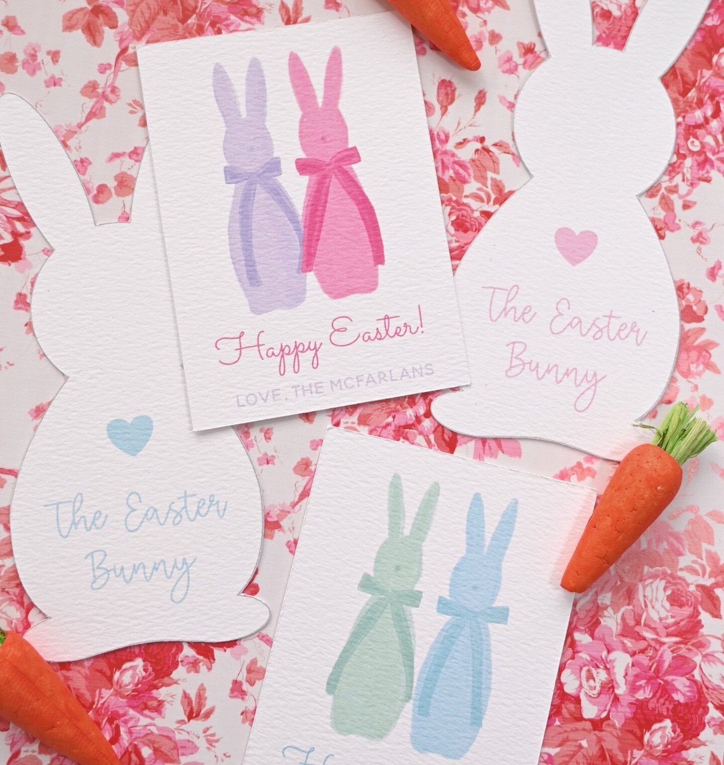 Nothing says Easter gifting better than flocked bunnies and bunny shaped gift tags! 🎀🐰💙