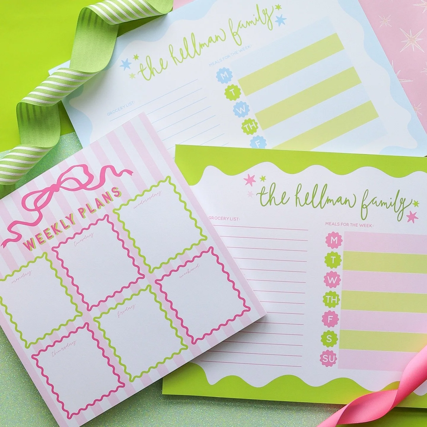 NEW! NEW! NEW! 💖🤍💚 launching tomorrow morning at 8 am !!! get your paper goods to prep for the new school year &amp; all the schedules 🤪🥳 &amp; teacher gifts too! ✏️🍎