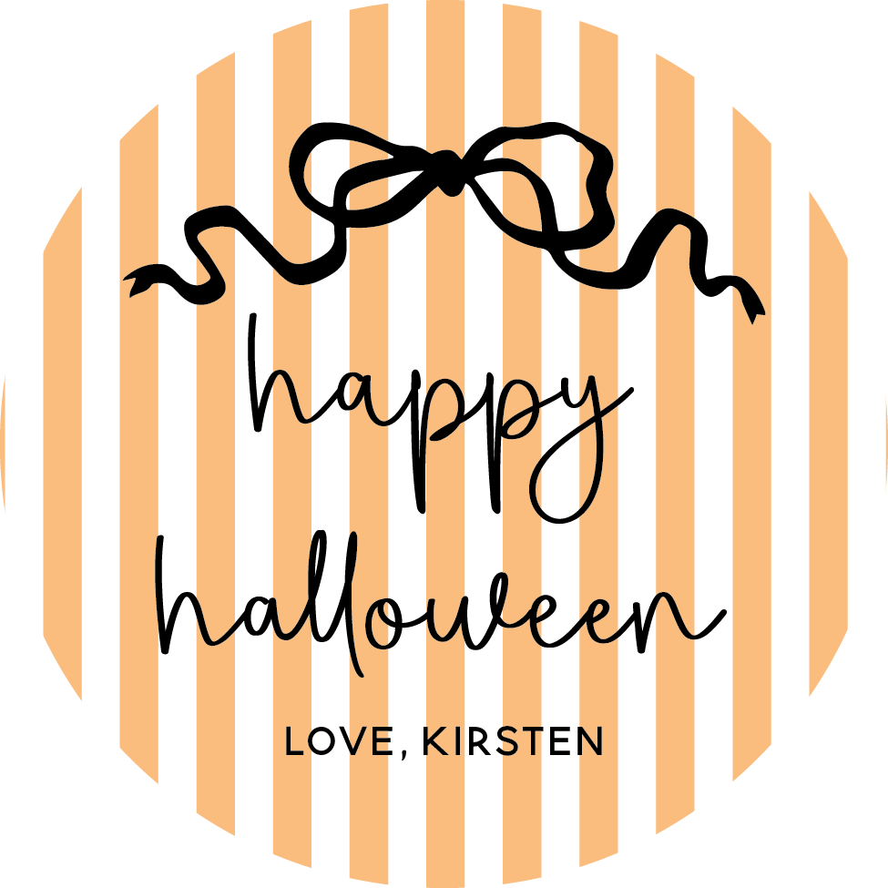 Sticker Sheet - Halloween Bow Orange