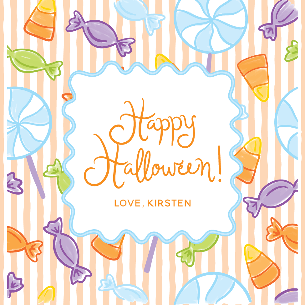 Halloween Candy Gift Tag - BLUE