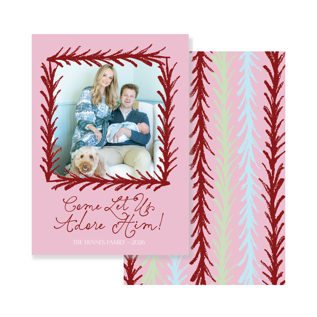 Abstract Christmas Tree Pattern Christmas Card