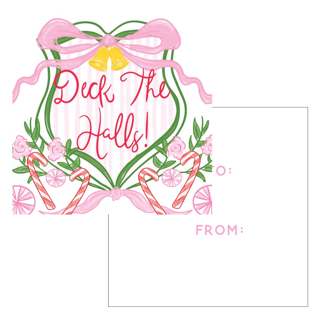 Deck The Halls Crest - PINK