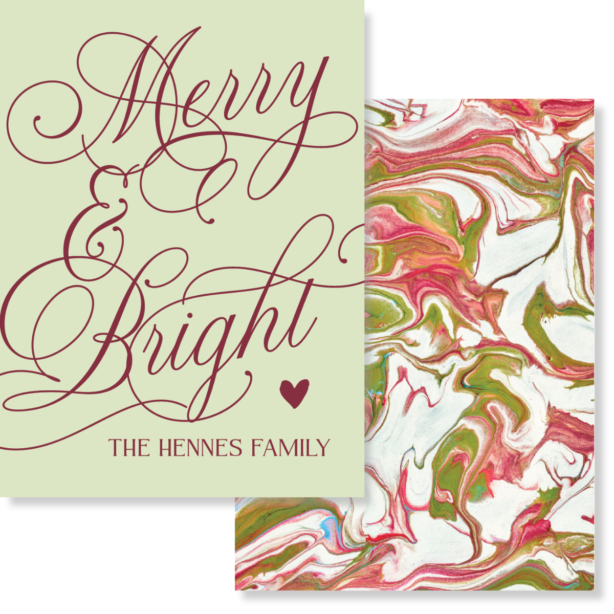 Merry & Bright Neutral Marble Gift Tag