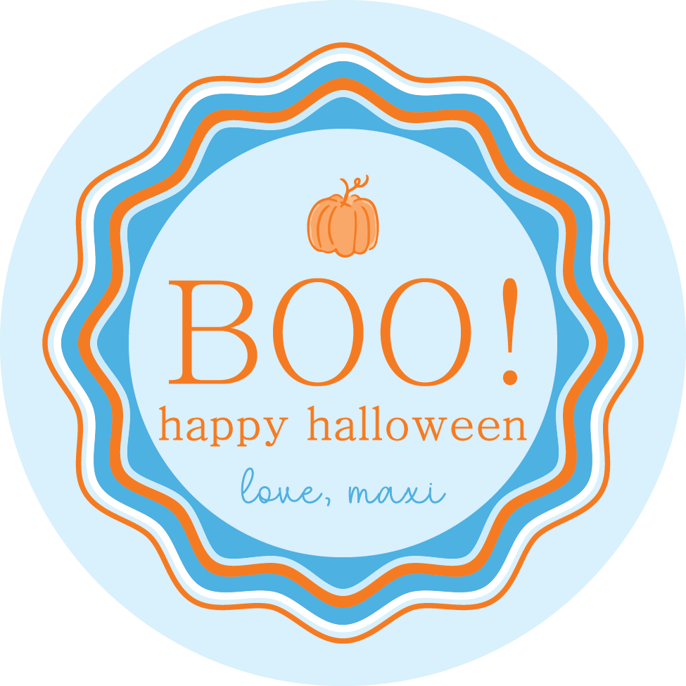 Sticker Sheet - BOO! Happy Halloween Blue