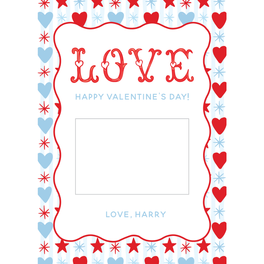 Blue LOVE Gift Card Holder