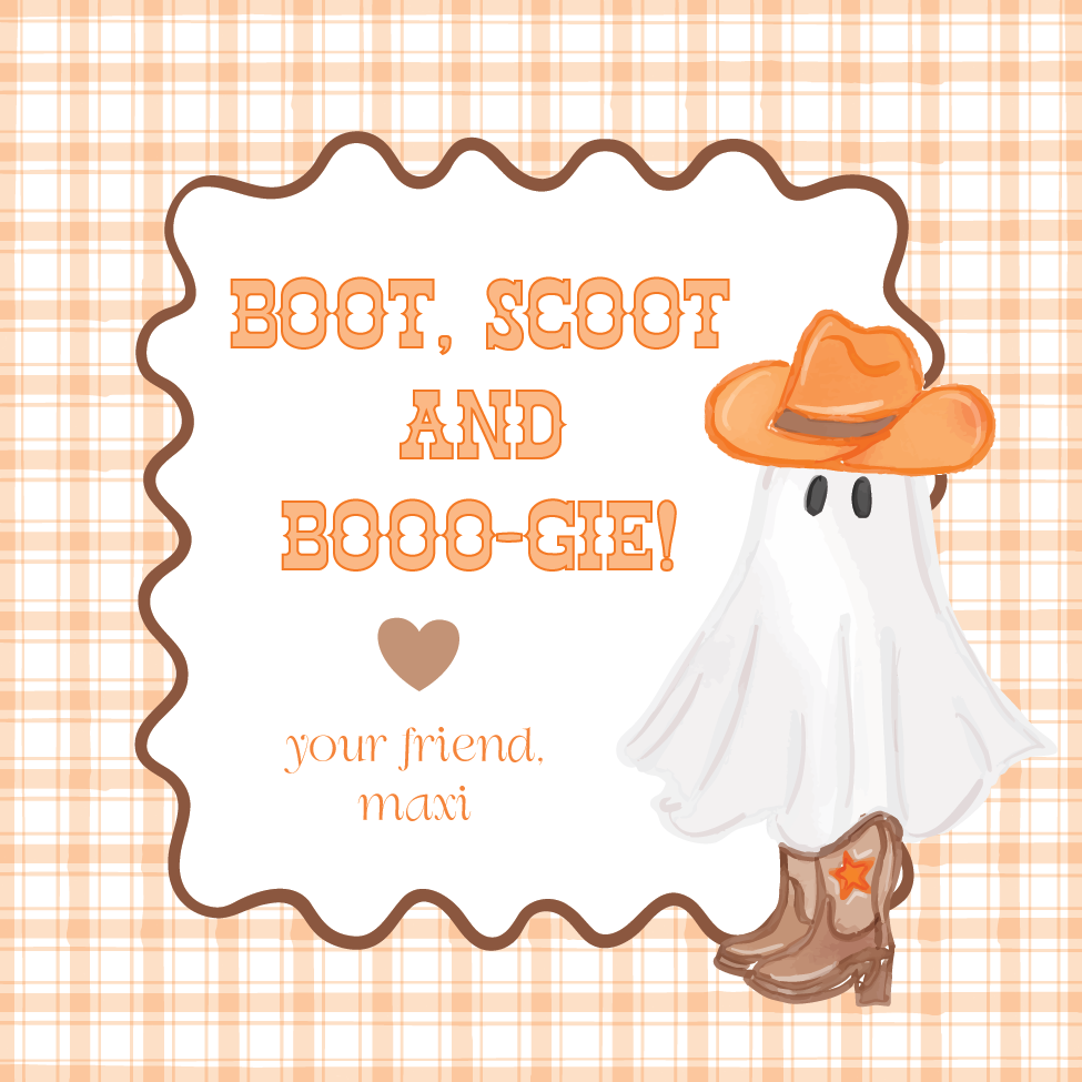 Boot, Scoot & Boo-Gie Gift Tag