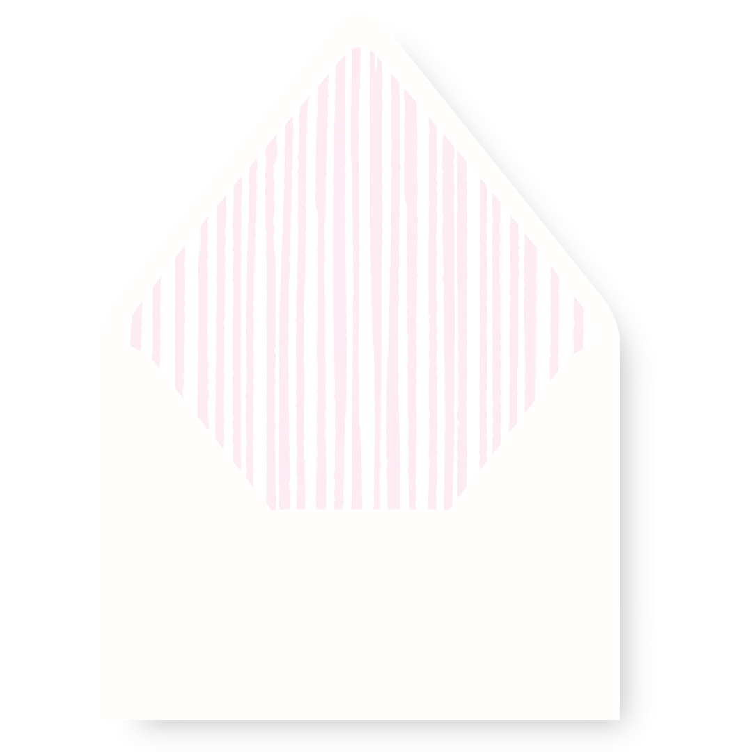 Pink Scallop Border Deck The Halls Crest Envelope Liner - PINK STRIPES