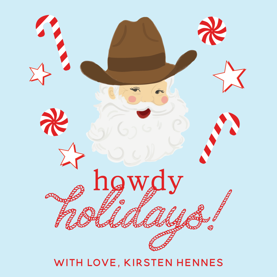 Howdy Holidays - BLUE