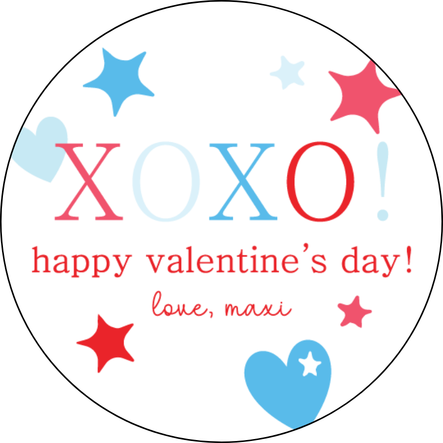 XOXO Blue Sticker Sheet