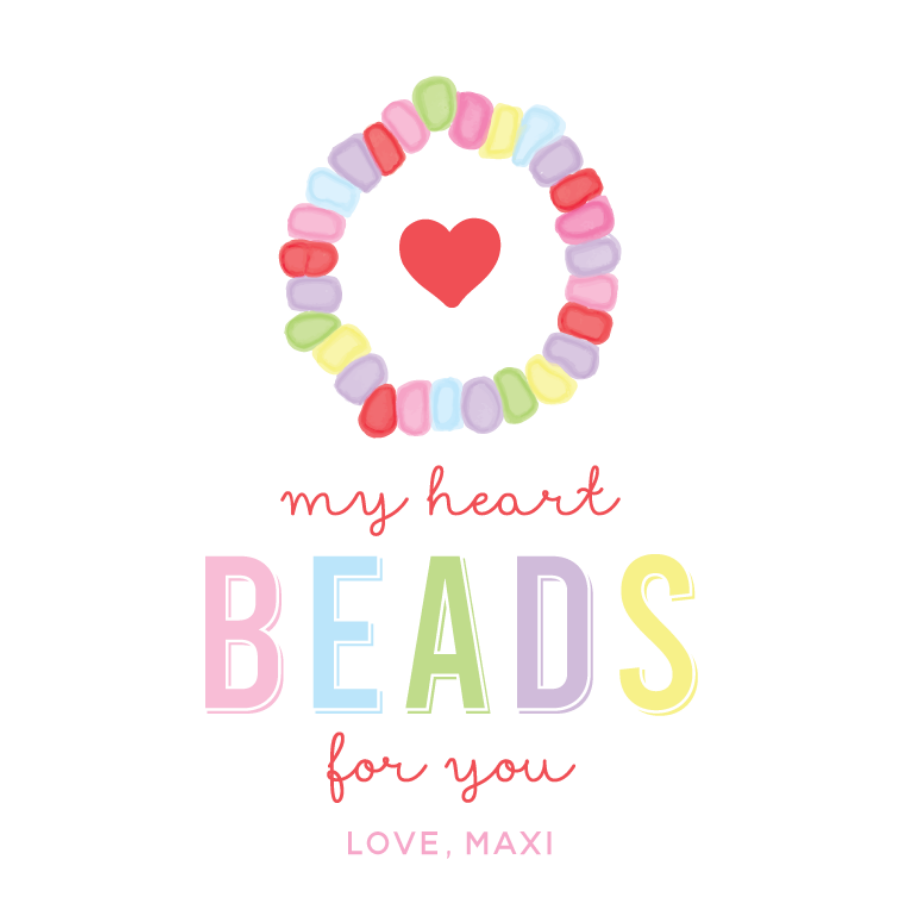 Heart BEADS For You Gift Tag