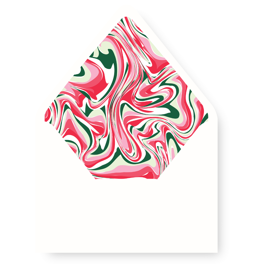 The Katey Merry Marble Christmas Card Liner