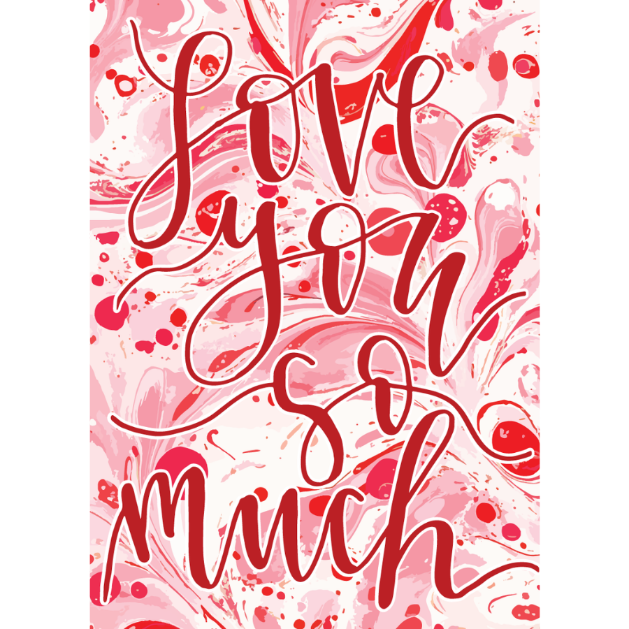 Love You So Much Marble Greeting Card