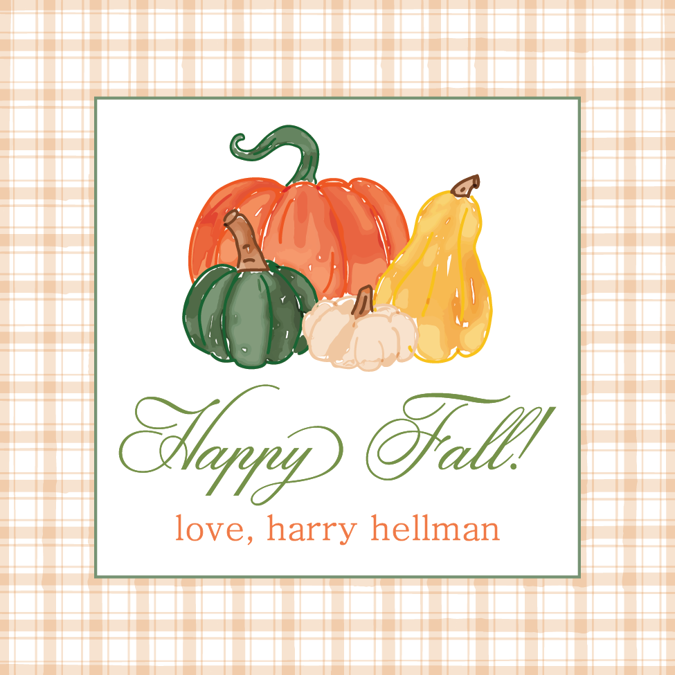 Happy Fall Watercolor Gift Tag