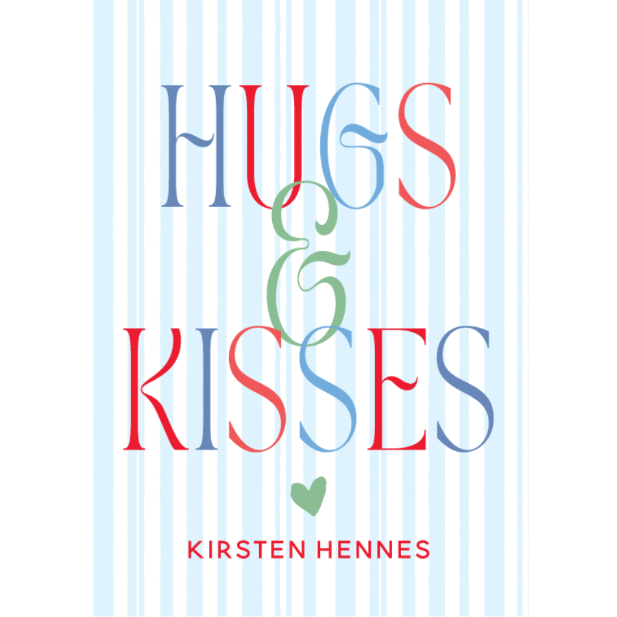 Blue Hugs & Kisses Gift Tag