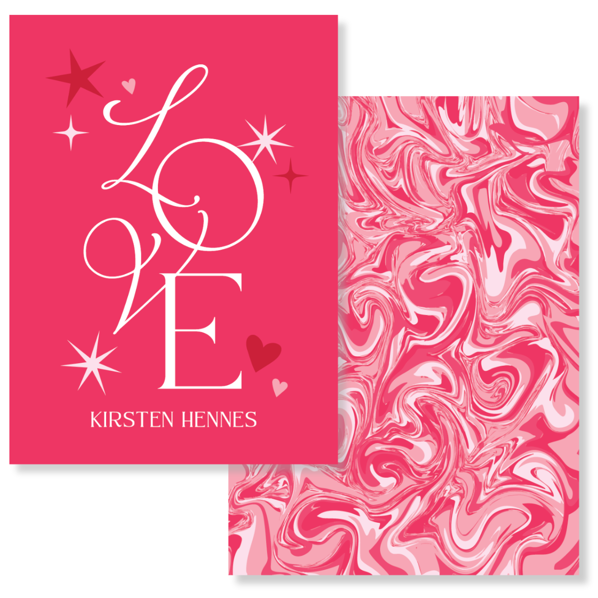 Love Red Marble Gift Tag