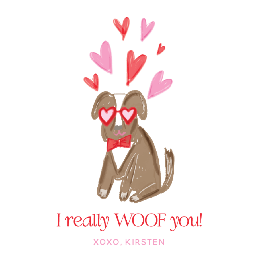 I Really WOOF You Gift Tag