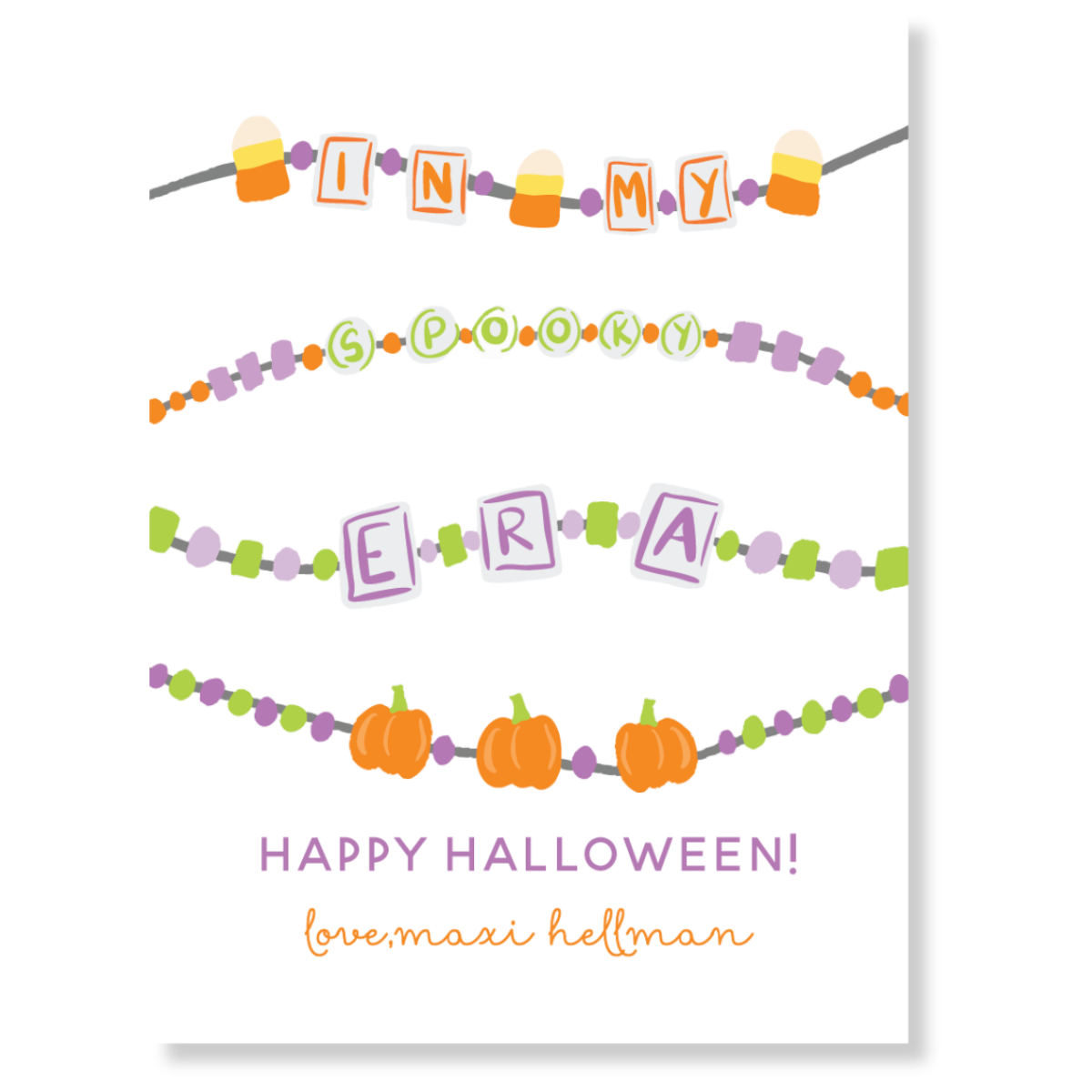 In My Spooky Era Taylor Swift Themed Friendship Bracelet Gift Tag