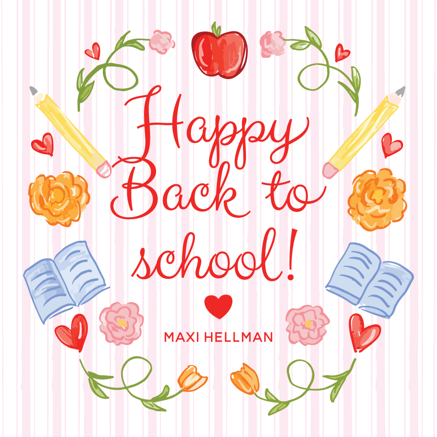 Happy Teacher Appreciation Crest & Stripes Gift Tag - PINK