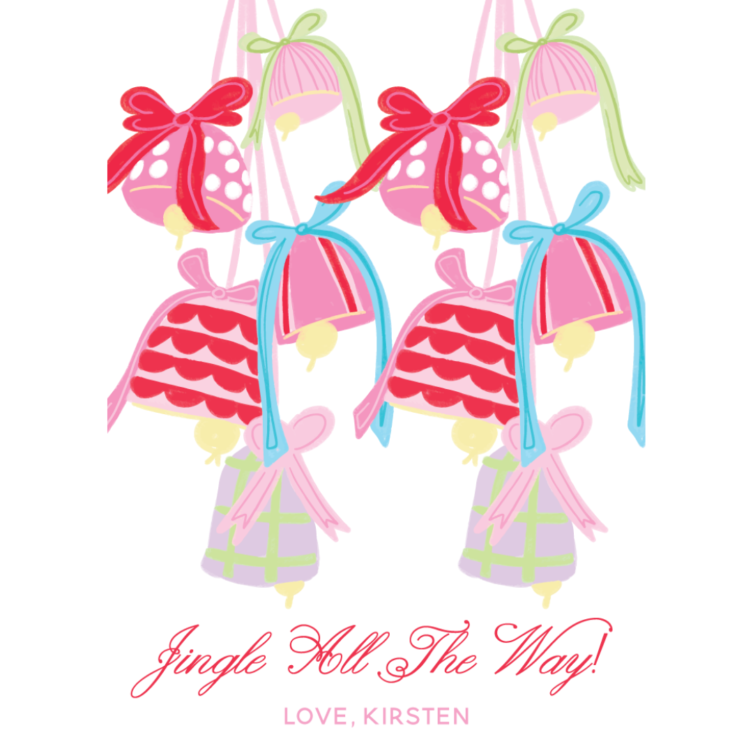 Jingle All The Way Bright Colors Gift Tag