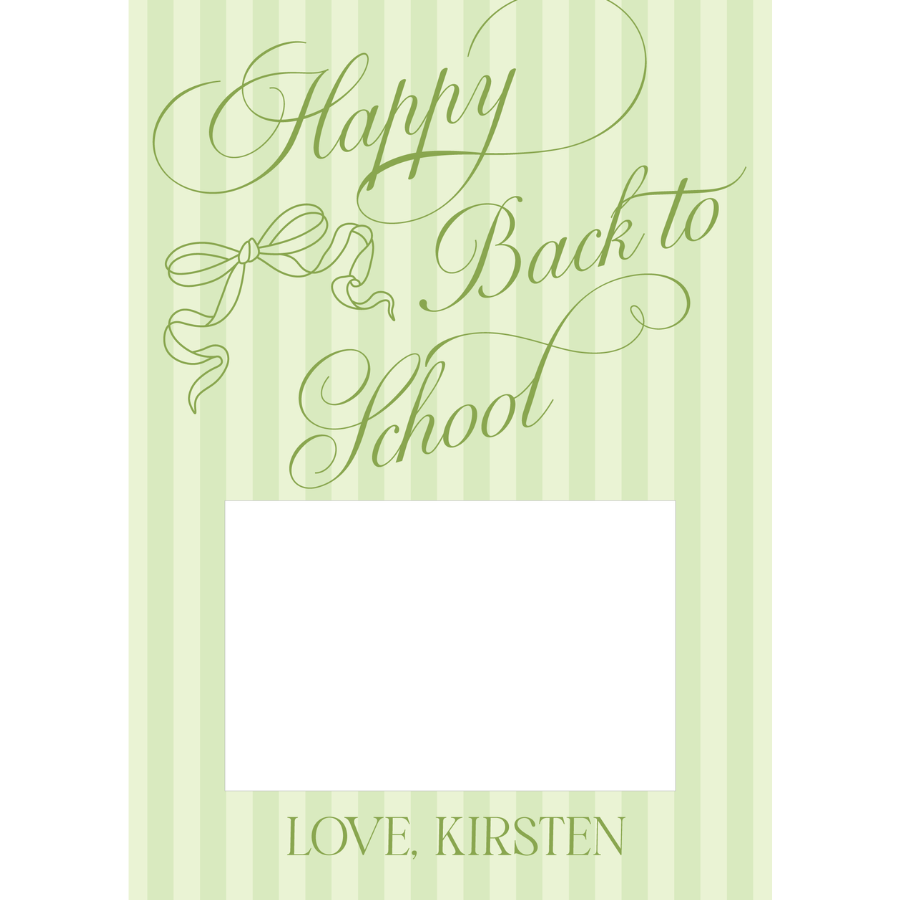 Monochromatic School Teacher Gift Tag Holder - GREEN