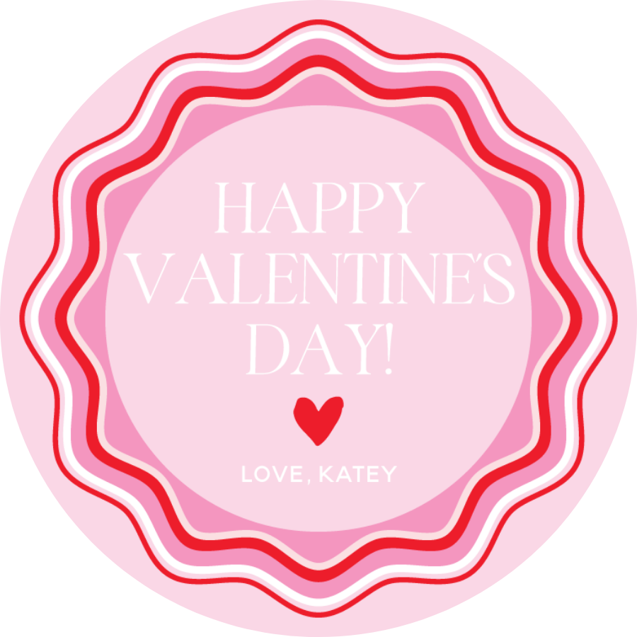 Pink Squiggle Sticker Sheet