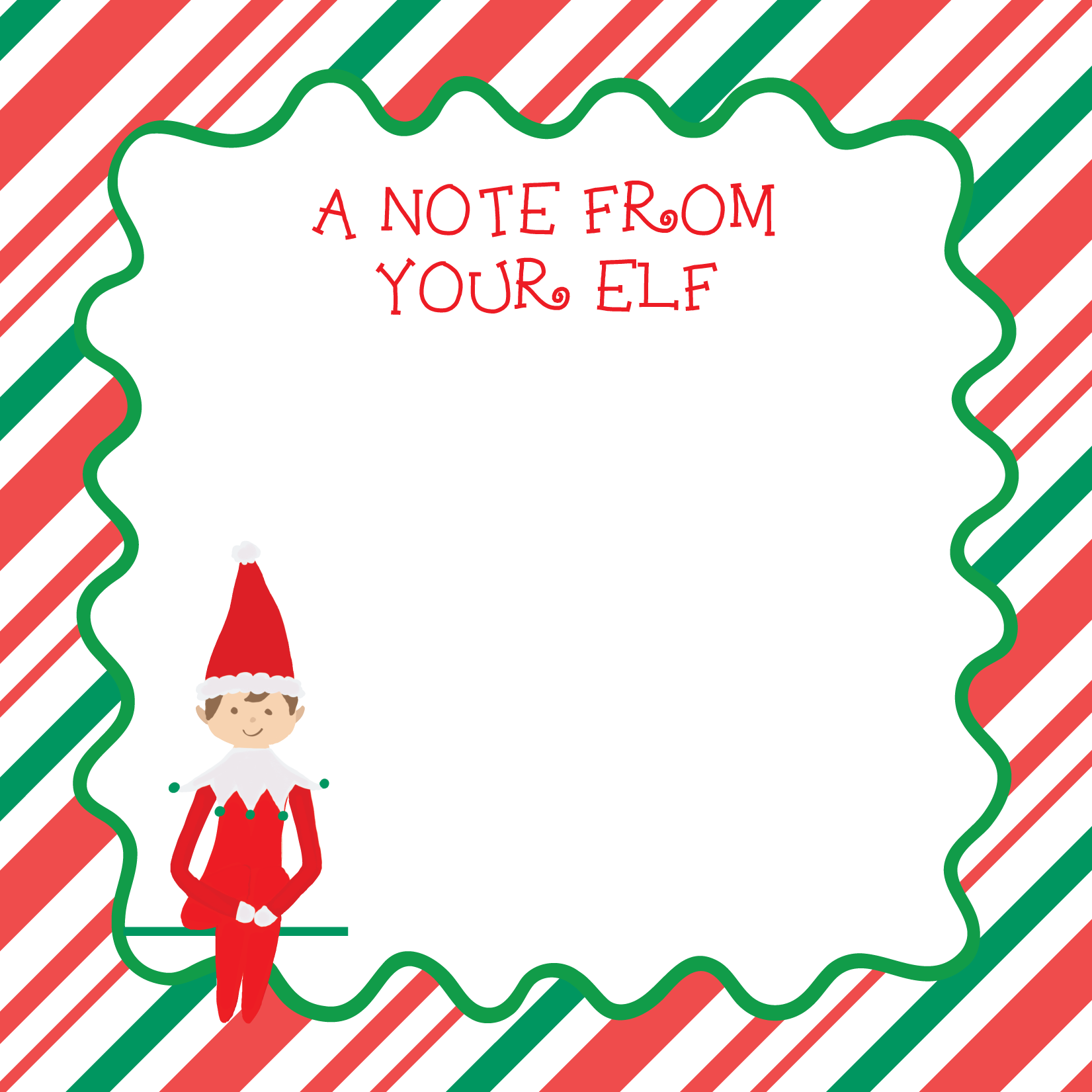A Note From Your Elf Custom Notepad
