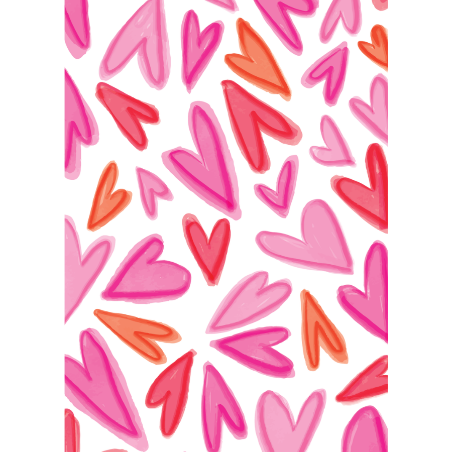 Multi Color Heart Greeting Card