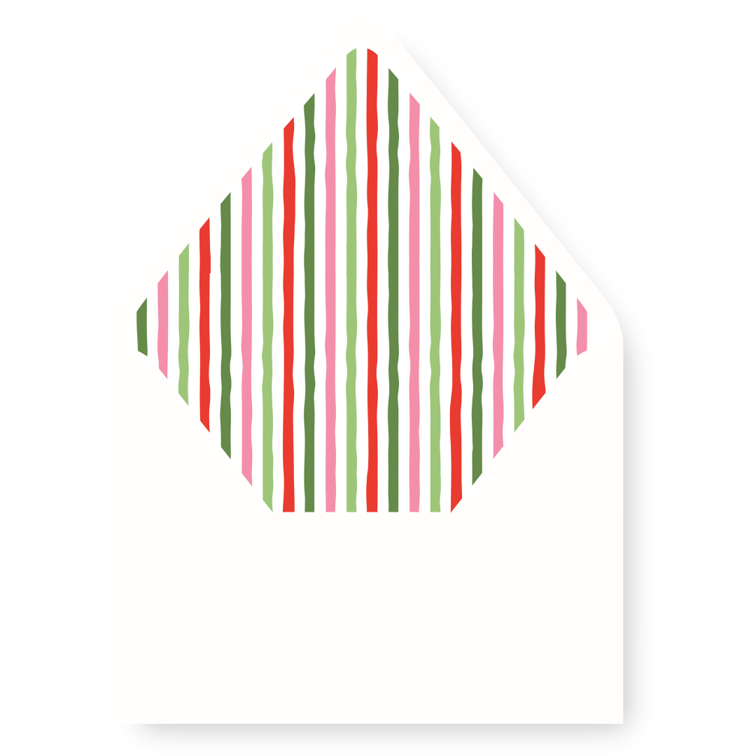 Bright & Fun Christmas Tile Pattern Christmas Card Liner