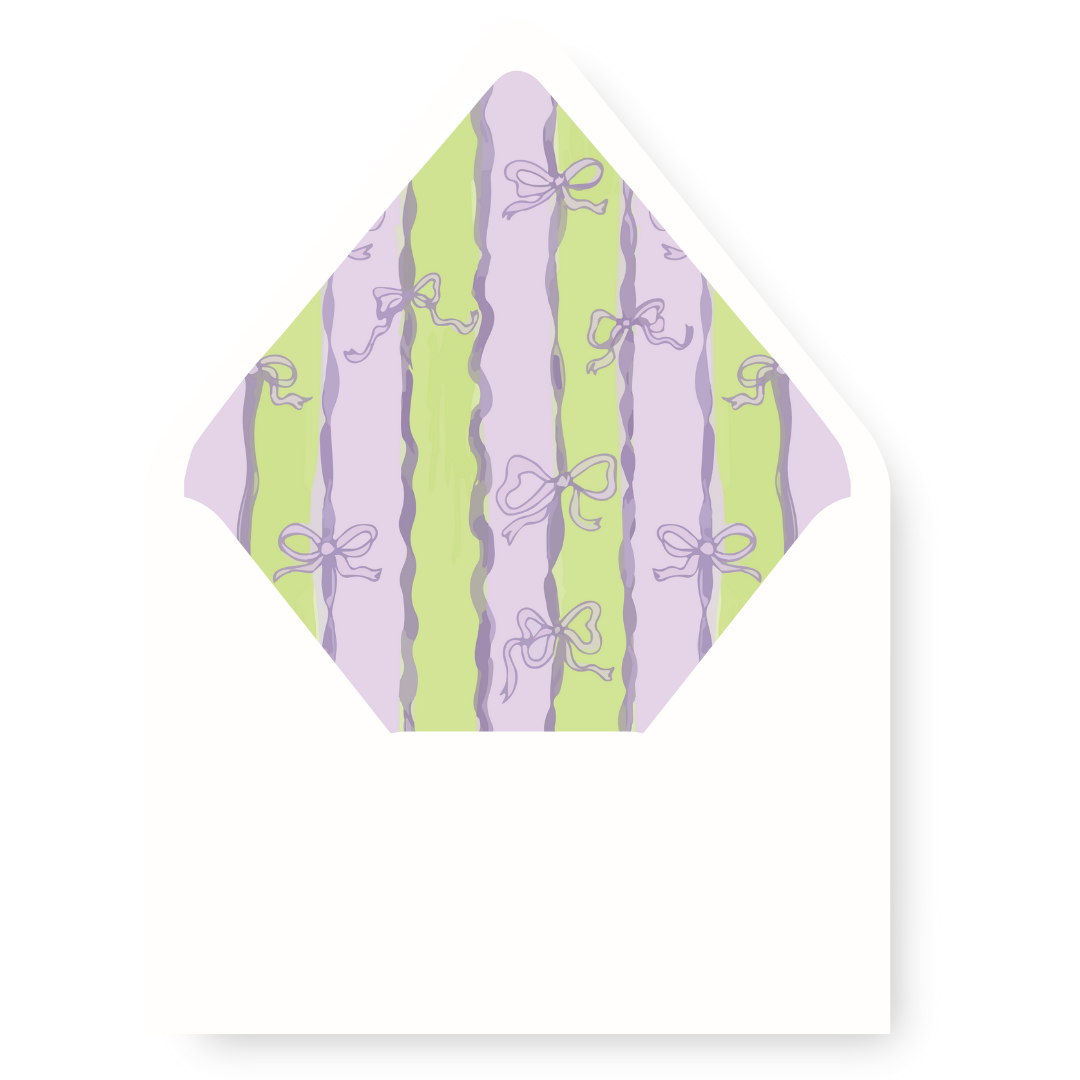 Lavender & Lime Nutcrackers  Christmas Card Envelope Liner -PINK