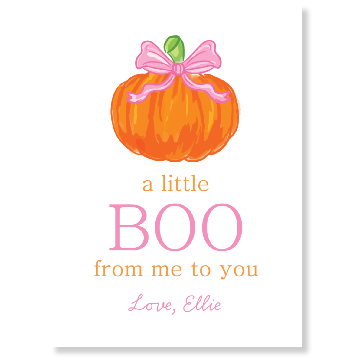 A Little BOO Just For You Gift Tag - PINK