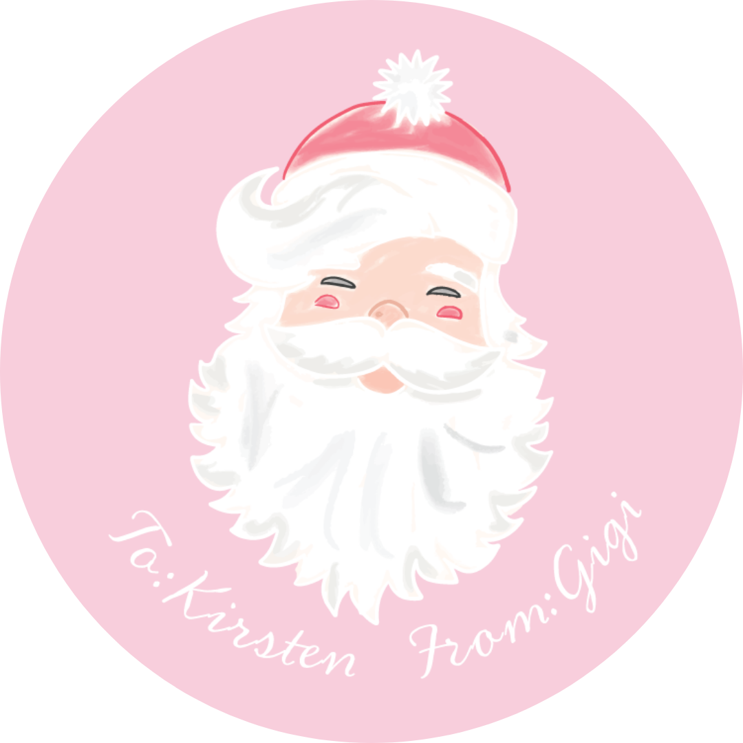STICKER SHEET  - Pink Santa