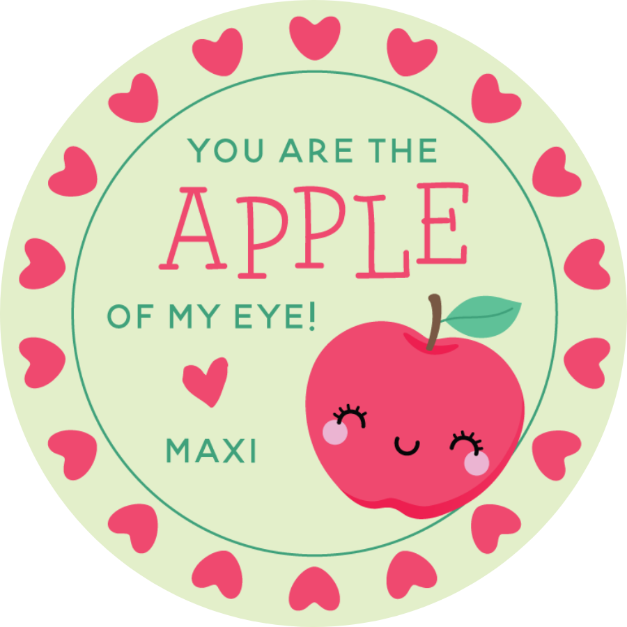 Apple Of My Eye Gift Tag