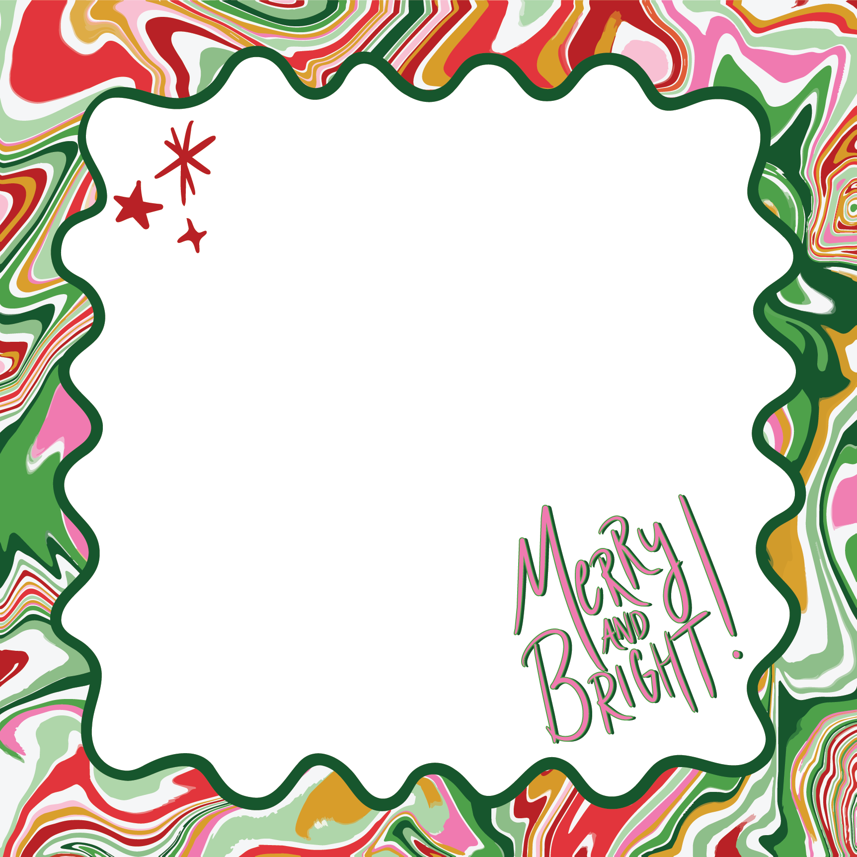 Merry & Bright Marble Notepad