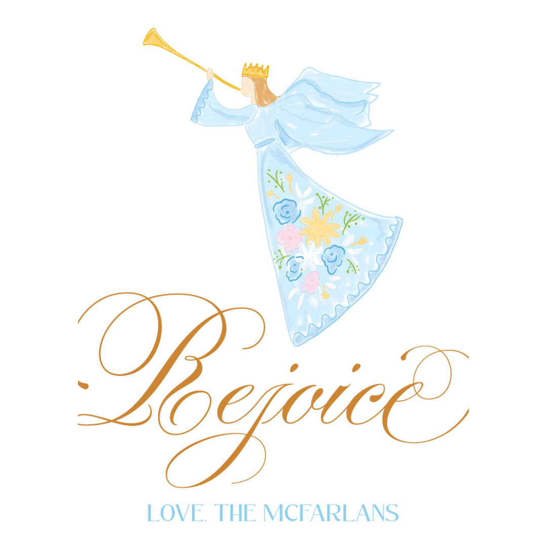 Rejoice Christmas Angel Gift Tag