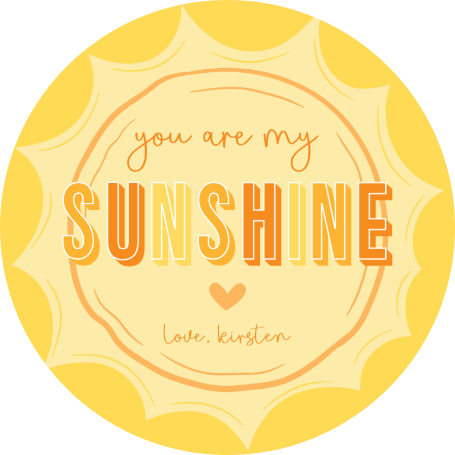 You Are My Sunshine Gift Tag