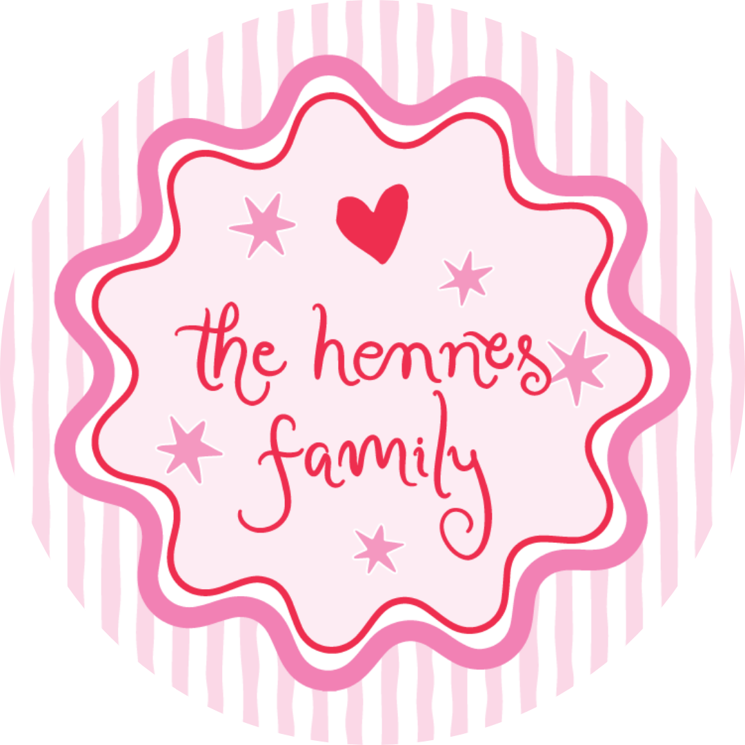 STICKER SHEET  - Pink  Stripes & Squiggle Shape