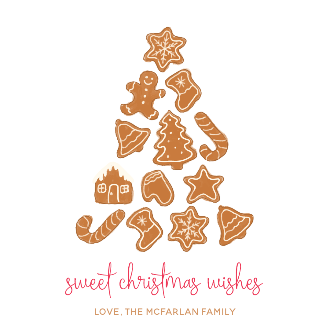 Gingerbread Cookie Christmas Tree Gift Tag