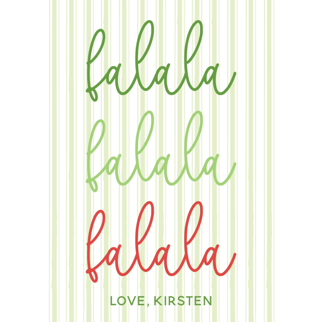 FaLaLa Stripes Gift Tag