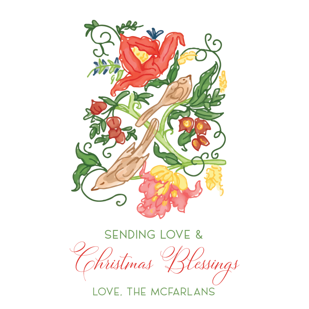 Christmas Chinoiserie Gift Tag