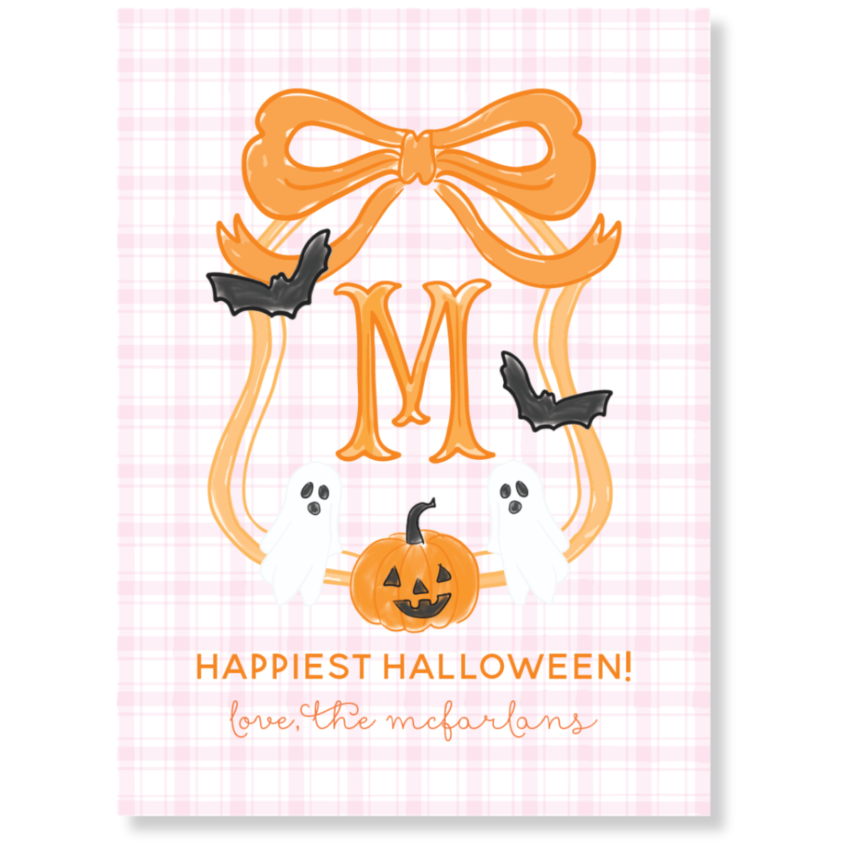 Happiest Halloween Crest Gift Tag - PINK