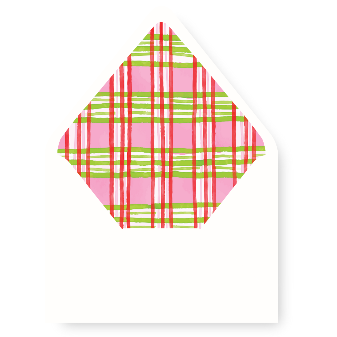 Oh What Fun Festive Gingham Envelope Liner