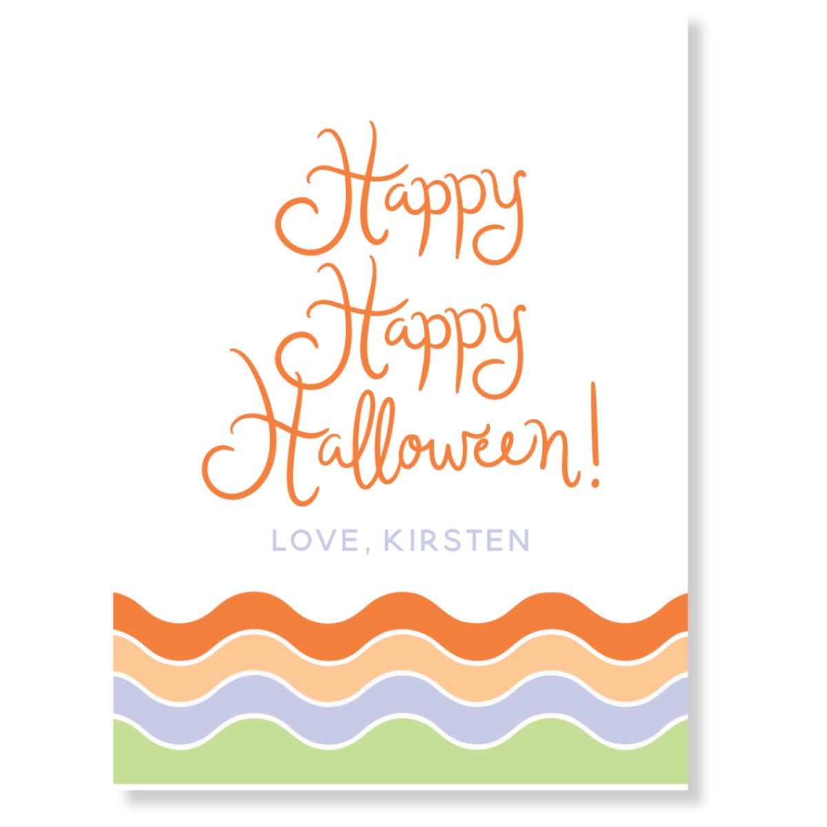 Happy Happy Halloween Squiggles Gift Tag