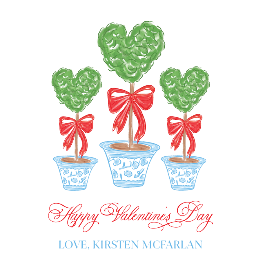 Blue Chinoiserie Topiary Gift Tag