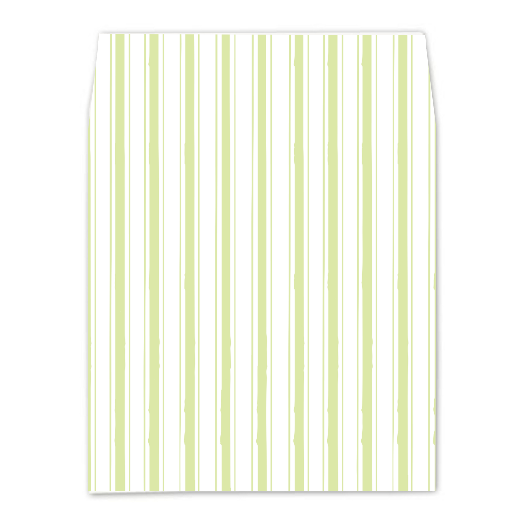 Merry x3 Red Scallop Christmas Card Envelope Liner
