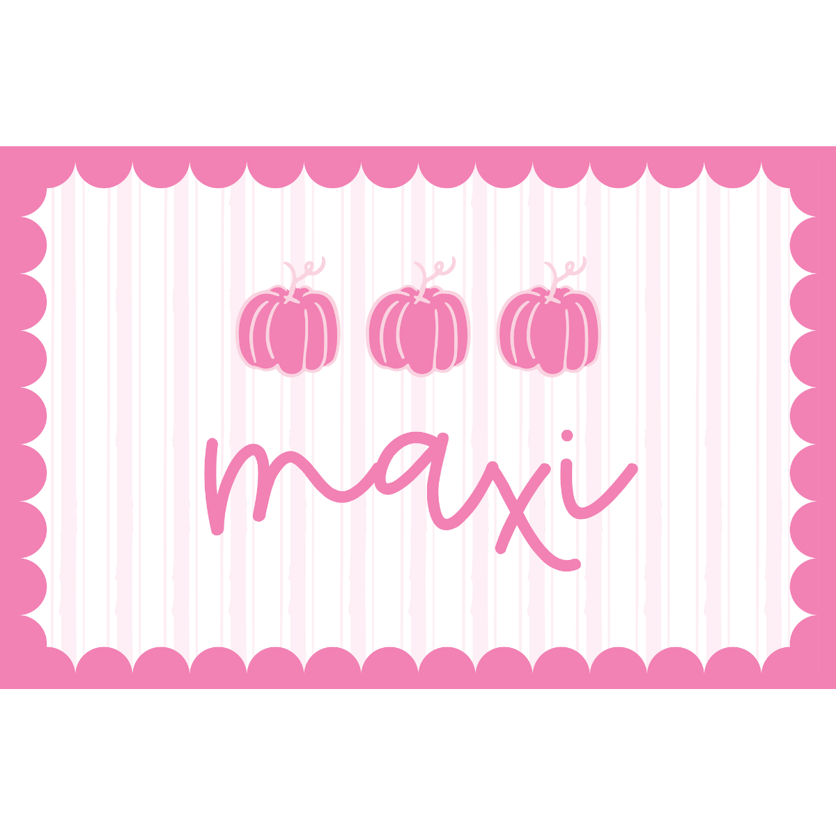 Pink Pumpkin Laminated Placemat (Front & Back With Interactive Play Sheet On Back)