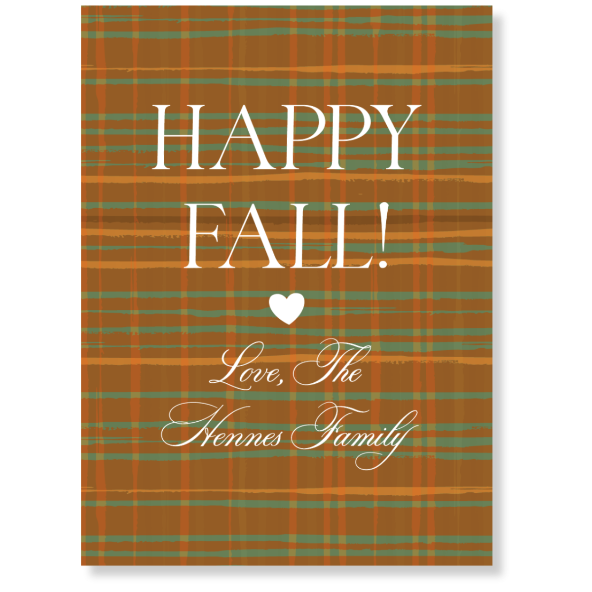 Happy Fall Plaid Gift Tag