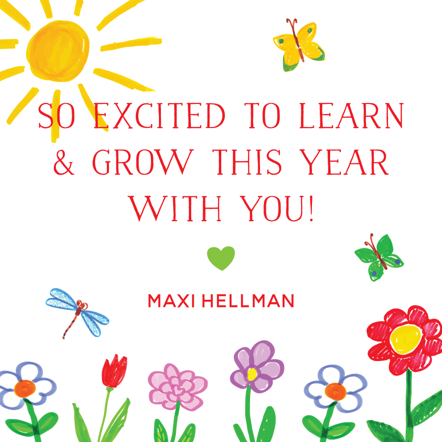 Crayon Flowers Grow & Learn Gift Tag