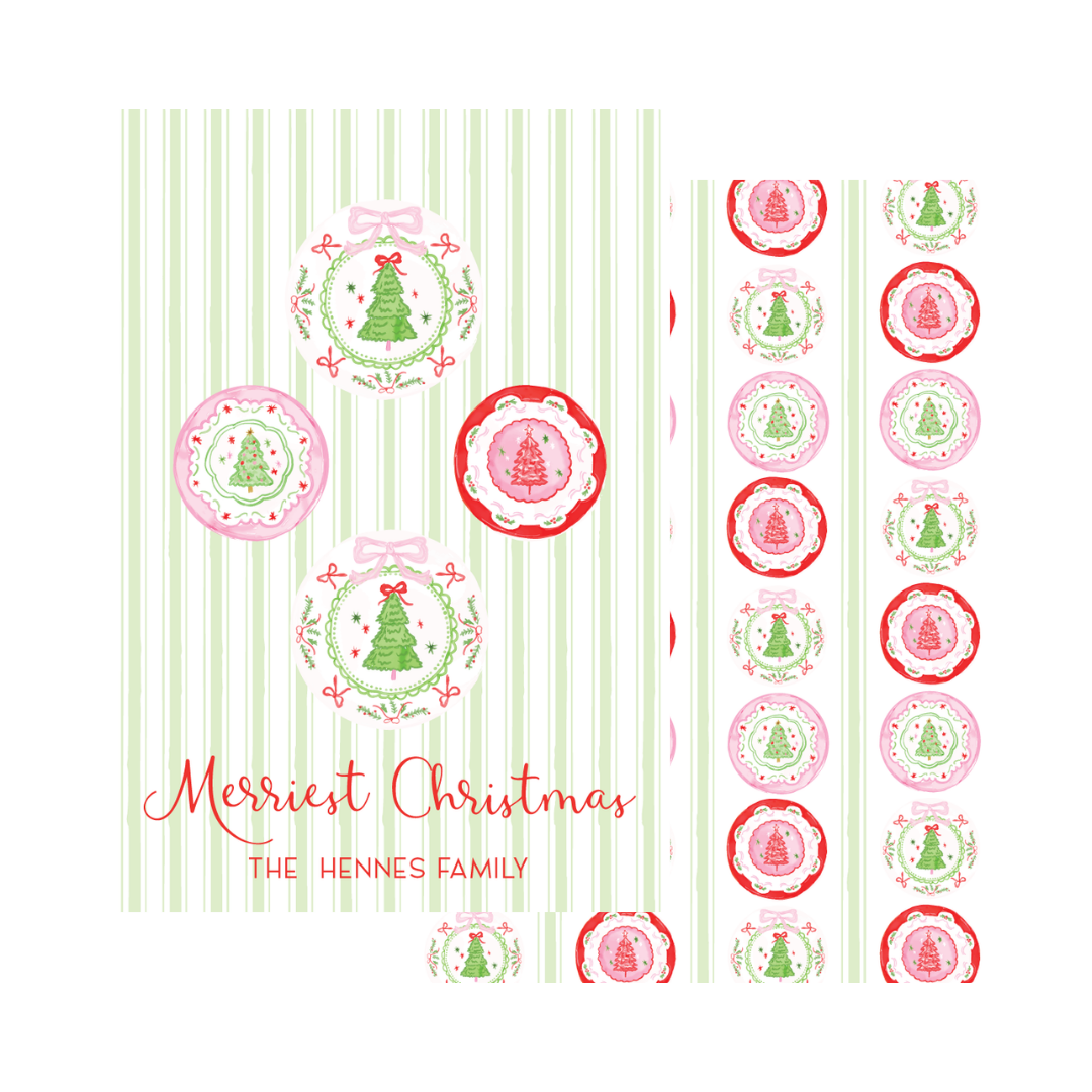 Christmas Plates Gift Tag