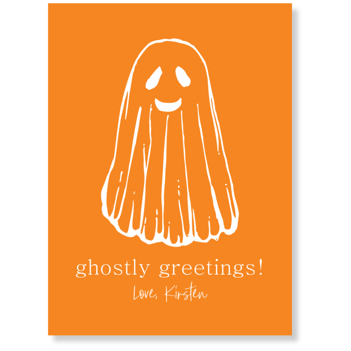Ghostly Greetings Gift Tag (Blue, Pink & Orange Options)