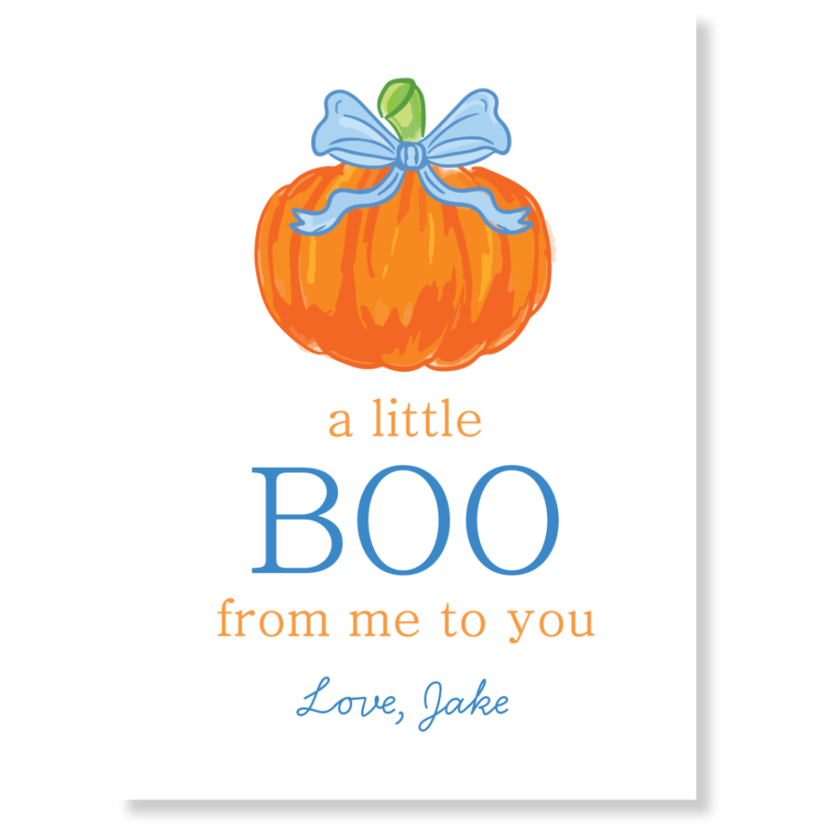 A Little BOO Just For You Gift Tag - BLUE